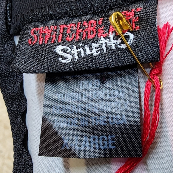 Switchblade Stiletto Pin-up colorful striped dress.  XL. - Picture 5 of 5